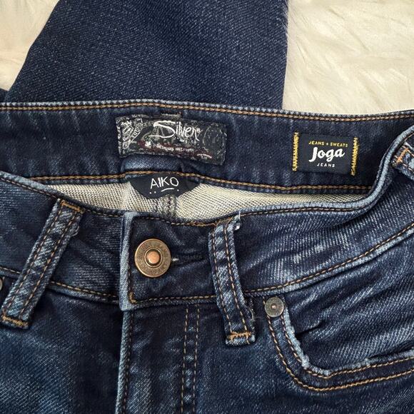 Silver Jeans Aiko Skinny Size 25 0 Dark Wash Mid-Rise Basics Emo Grunge - Picture 9 of 13